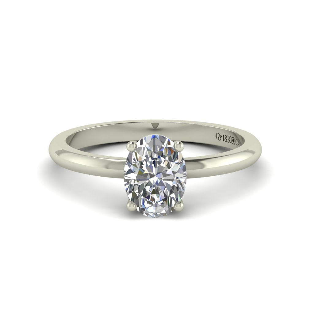 Low set diamond hot sale engagement ring