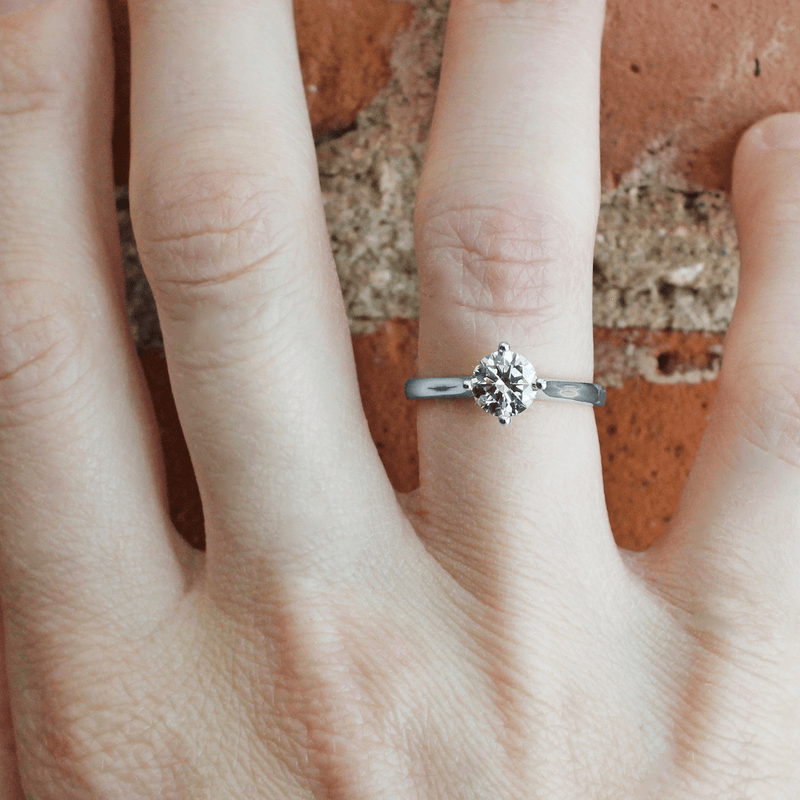 White Ethical Jewellery & Engagement Rings Toronto - Contemporary Love Note Engagement Ring - Fairtrade Jewellery Co.