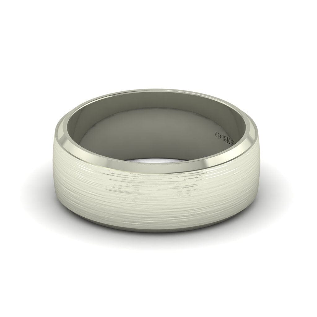 Bevelled 8mm Wide Low Dome Band