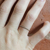 Ethical Jewellery & Engagement Rings Toronto - 18K Recycled Palladium White Gold Beaded Band - Fairtrade Jewellery Co.