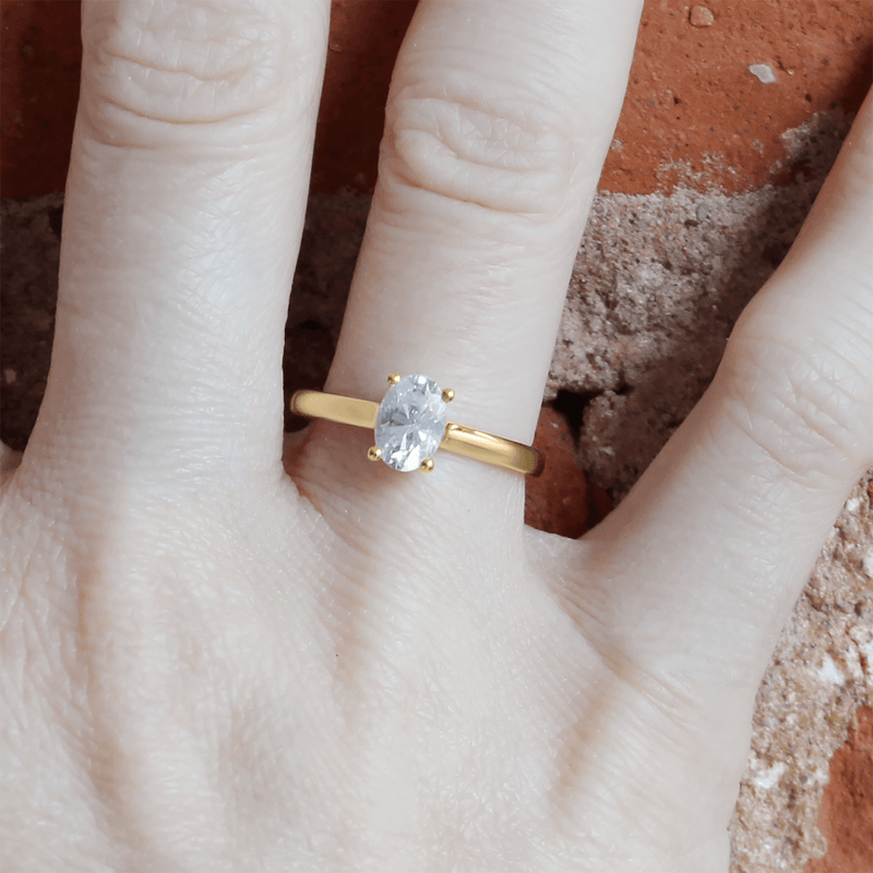 Yellow Ethical Jewellery & Engagement Rings Toronto - Oval Avery Solitaire - Fairtrade Jewellery Co.