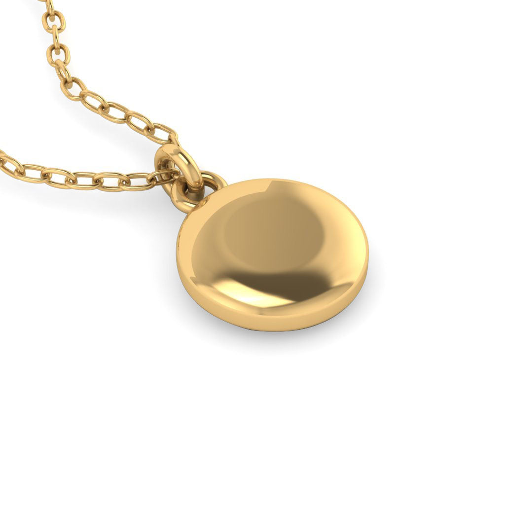 Plain gold coin on sale necklace