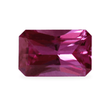 Ethical Jewellery & Engagement Rings Toronto - 0.49 ct Purple Red CC Rectangular Modified Brilliant-Cut Madagascar Ruby - Fairtrade Jewellery Co.