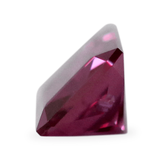 Ethical Jewellery & Engagement Rings Toronto - 0.49 ct Purple Red CC Rectangular Modified Brilliant-Cut Madagascar Ruby - Fairtrade Jewellery Co.
