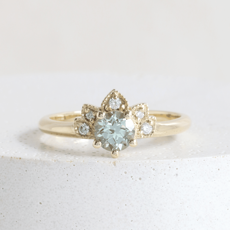 Sea green stone ring sale