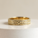 Ethical Jewellery & Engagement Rings Toronto - Ceres Wide Band in Yellow Gold - FTJCo Fine Jewellery & Goldsmiths