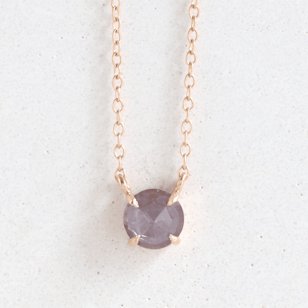 Ethical Jewellery & Engagement Rings Toronto - 0.96 ct Lilac Violet Rose Cut Pendant in Rose - FTJCo Fine Jewellery & Goldsmiths