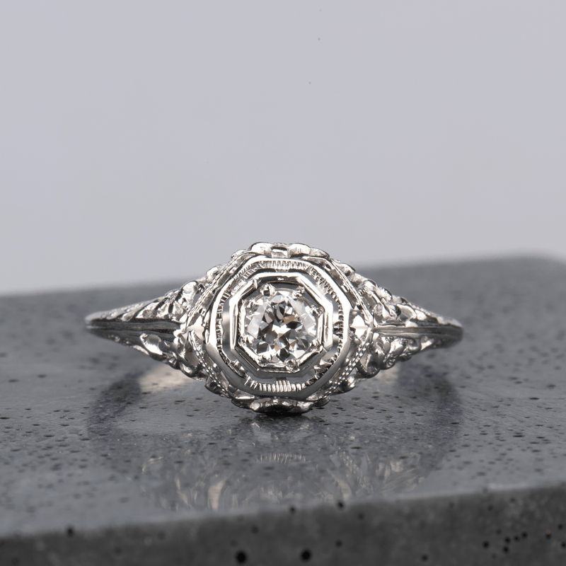 Edwardian sales filigree ring