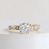 Ethical Jewellery & Engagement Rings Toronto - 1.02 ct L Round Diamond Colour Clara Engagement Ring in Yellow - FTJCo Fine Jewellery & Goldsmiths