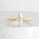 Ethical Jewellery & Engagement Rings Toronto - 0.87 ct Diamond Marquise Love Note Solitaire in Yellow - FTJCo Fine Jewellery & Goldsmiths