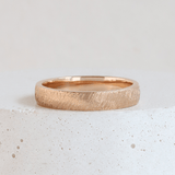 Ethical Jewellery & Engagement Rings Toronto - Knurling Tool Pattern on a Domed Band in Rose - FTJCo Fine Jewellery & Goldsmiths