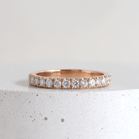 2.5 mm Diamond FTJCo Stacker in Rose Gold