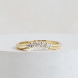 Ethical Jewellery & Engagement Rings Toronto - Emma Curved Band in Yellow Gold - FTJCo Fine Jewellery & Goldsmiths
