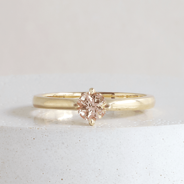 Ethical Jewellery & Engagement Rings Toronto - 0.47 ct Champagne Round More Than A Promise Ring in Yellow Gold - FTJCo Fine Jewellery & Goldsmiths