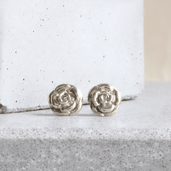Ethical Jewellery & Engagement Rings Toronto - Parliament Rose Studs in Silver - FTJCo Fine Jewellery & Goldsmiths
