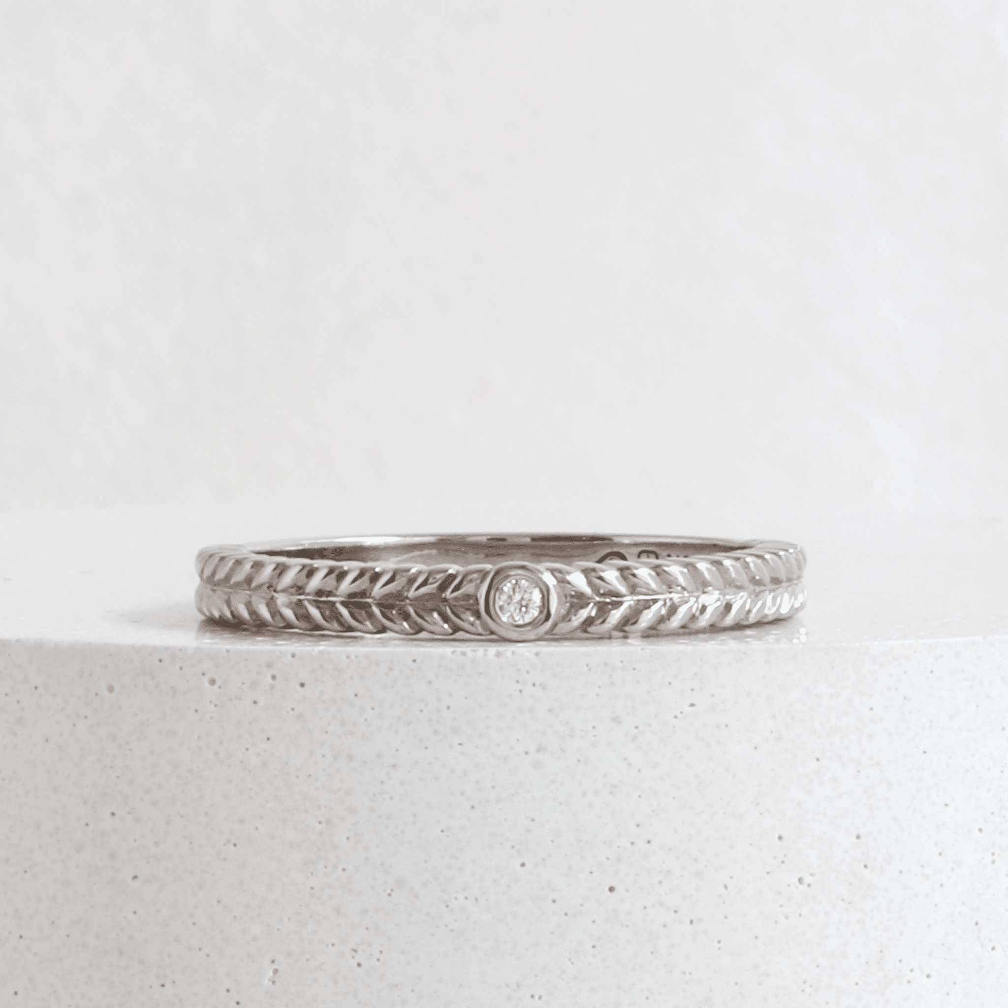 Ceres Rings Ethical, Custom Ring-Ceres Petite Diamond Band in White | Toronto ...
