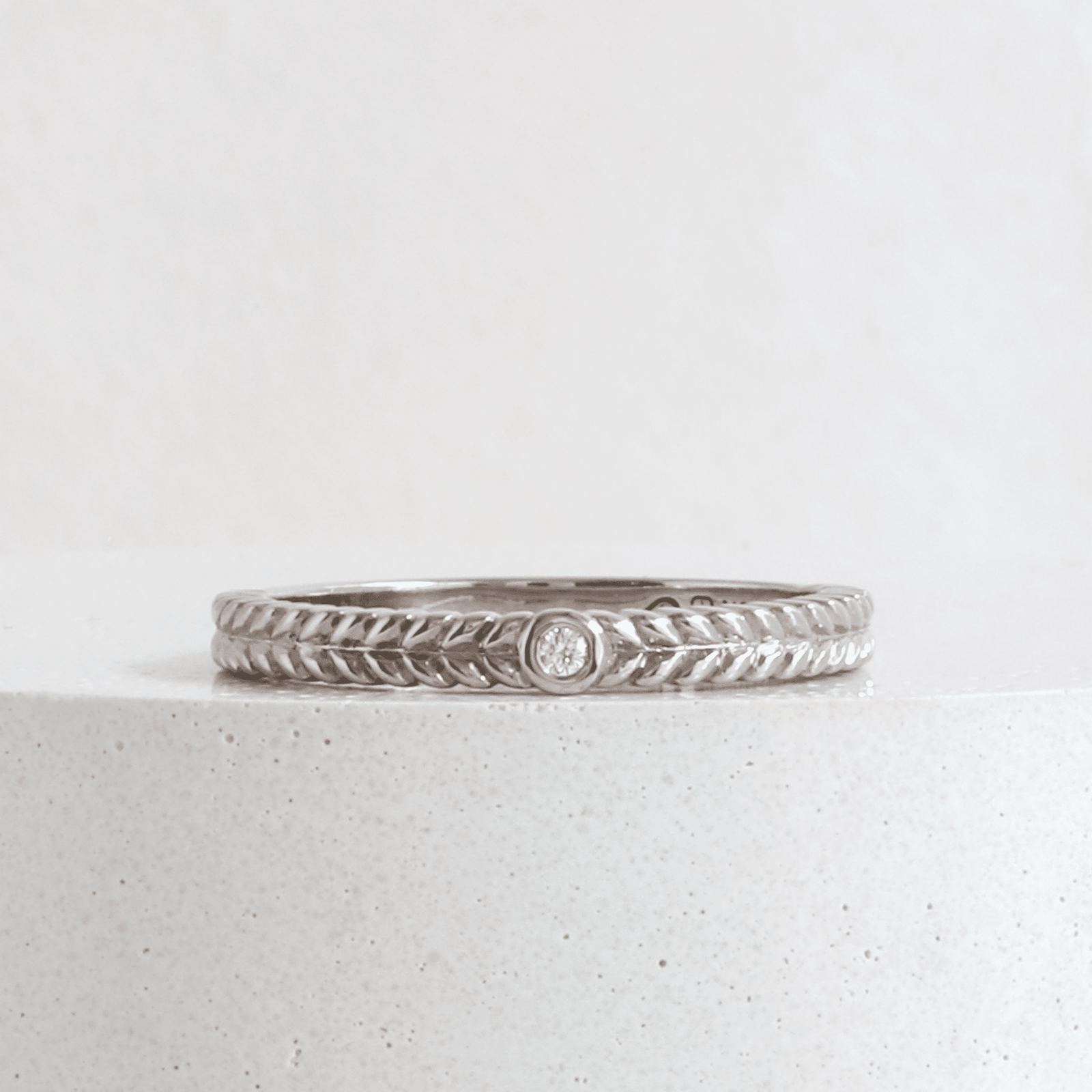 Ethical, Custom Ring-Ceres Petite Diamond Band in White Toronto