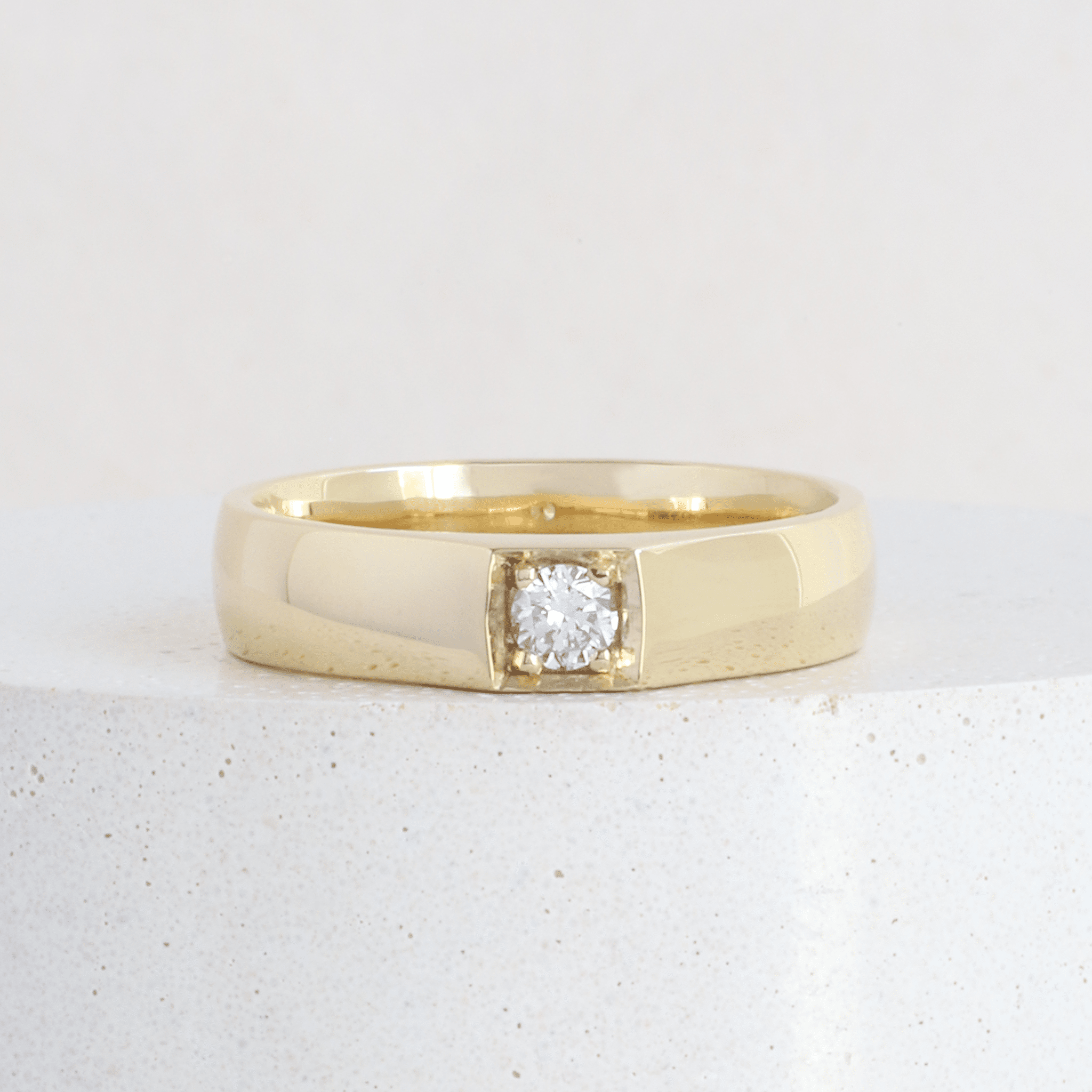 0.16 ct Diamond 5 mm Logan Solitaire in Yellow