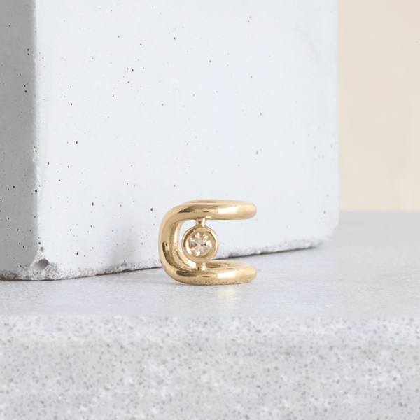 Ethical Jewellery & Engagement Rings Toronto - Parliament Duo Gemset Ear Cuff in Yellow - FTJCo Fine Jewellery & Goldsmiths