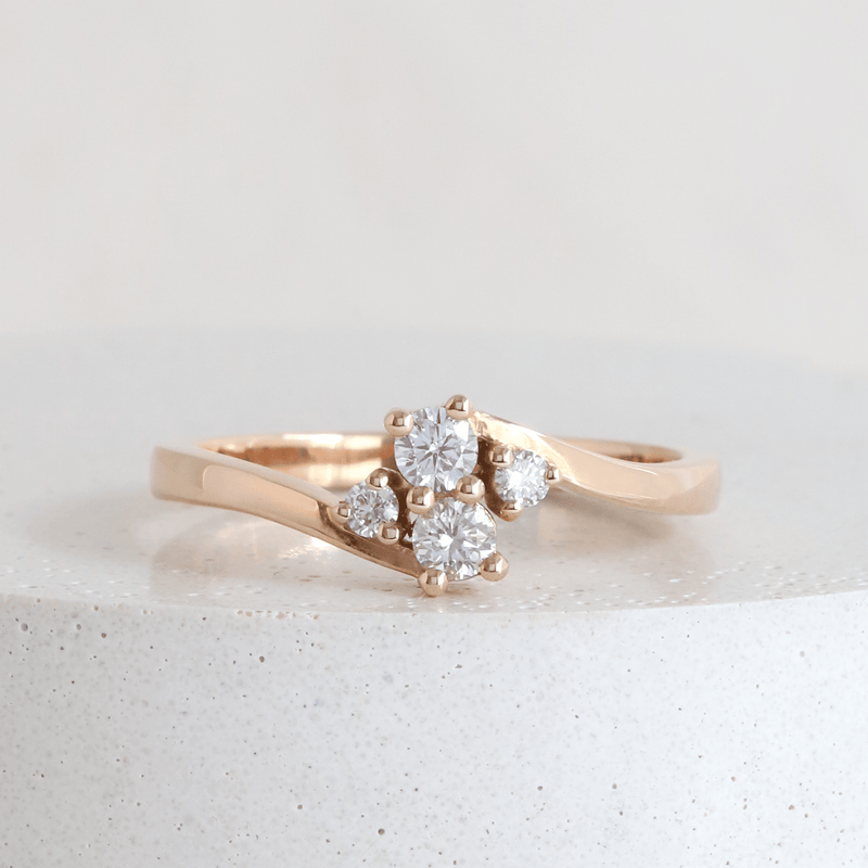 Ethical Jewellery & Engagement Rings Toronto - Pre-Loved Diamond Cluster Ring in Rose - FTJCo Fine Jewellery & Goldsmiths