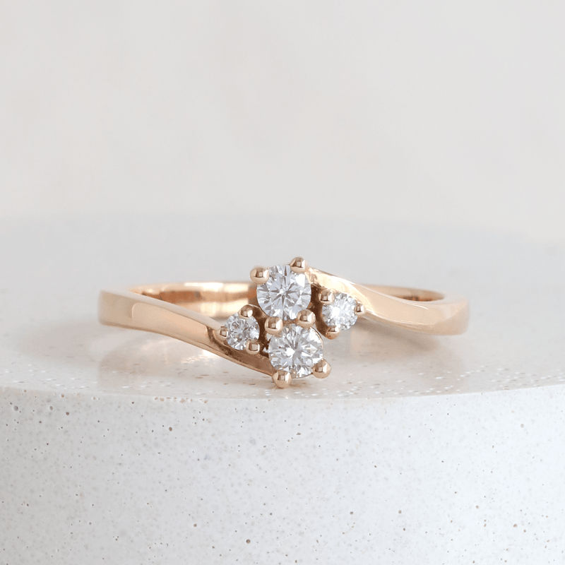 Floral engagement rings rose 2025 gold