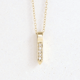 Ethical Jewellery & Engagement Rings Toronto - Diamond (April) Quill Pendant in Yellow Gold - FTJCo Fine Jewellery & Goldsmiths