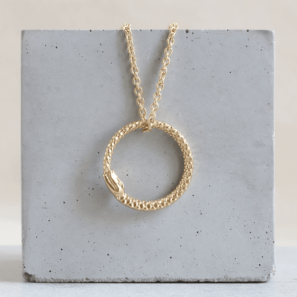 Ethical Jewellery & Engagement Rings Toronto - Parliament Ouroboros Pendant in Yellow Gold - FTJCo Fine Jewellery & Goldsmiths