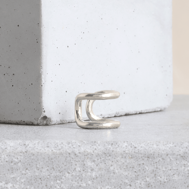 Ethical Jewellery & Engagement Rings Toronto - Parliament Duo Ear Cuff in Silver - FTJCo Fine Jewellery & Goldsmiths