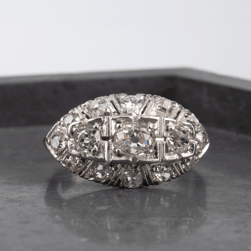 Antique platinum rings deals