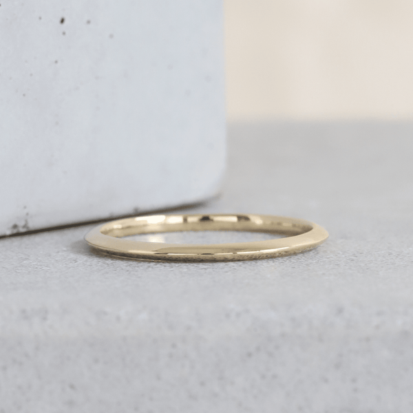 Ethical Jewellery & Engagement Rings Toronto - Parliament Knife Edge Band in Yellow - FTJCo Fine Jewellery & Goldsmiths