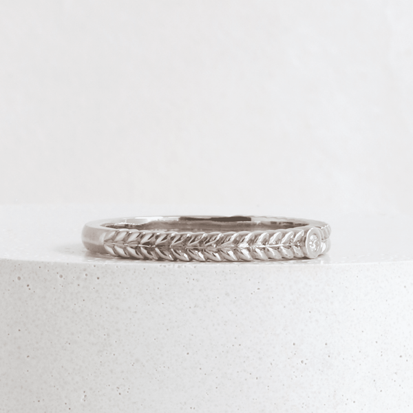 Ethical Jewellery & Engagement Rings Toronto - Ceres Petite Diamond Band in White - FTJCo Fine Jewellery & Goldsmiths