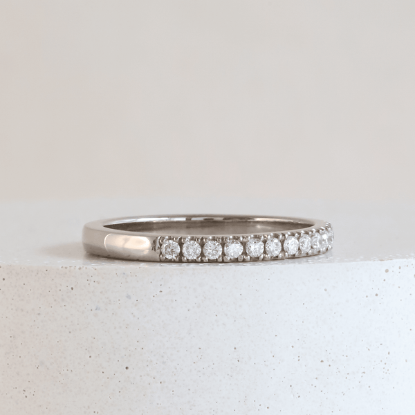 Ethical Jewellery & Engagement Rings Toronto - Pre-loved 2 mm Diamond FTJCo Stacker in White Gold - FTJCo Fine Jewellery & Goldsmiths