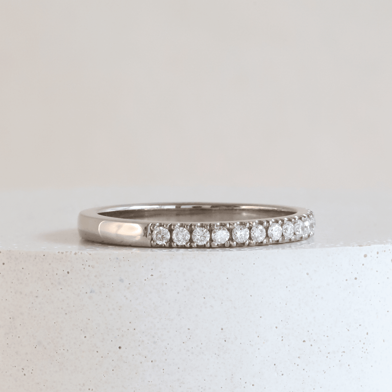 Ethical Jewellery & Engagement Rings Toronto - Pre-loved 2 mm Diamond FTJCo Stacker in White Gold - FTJCo Fine Jewellery & Goldsmiths