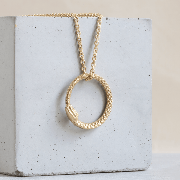 Ethical Jewellery & Engagement Rings Toronto - Parliament Ouroboros Pendant in Yellow Gold - FTJCo Fine Jewellery & Goldsmiths