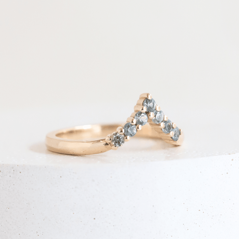 Ethical Jewellery & Engagement Rings Toronto - Aurelie Gradient Band with Montana Sapphires - FTJCo Fine Jewellery & Goldsmiths