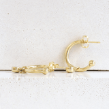 Ethical Jewellery & Engagement Rings Toronto - Hoop Earrings with Diamond Bezel Charms in Yellow - FTJCo Fine Jewellery & Goldsmiths