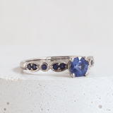 Ethical Jewellery & Engagement Rings Toronto - Madagascar Sapphire Clara Engagement Ring in 18K Palladium White Gold - FTJCo Fine Jewellery & Goldsmiths