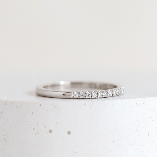 Ethical Jewellery & Engagement Rings Toronto - 1.5 mm Diamond FTJCo Stacker with Laboratory Grown Diamonds in White Gold - FTJCo Fine Jewellery & Goldsmiths