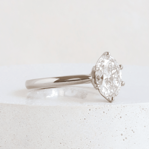 Ethical Jewellery & Engagement Rings Toronto - 1.28 ct Oval Lilium 6 Prong Solitaire in White - FTJCo Fine Jewellery & Goldsmiths