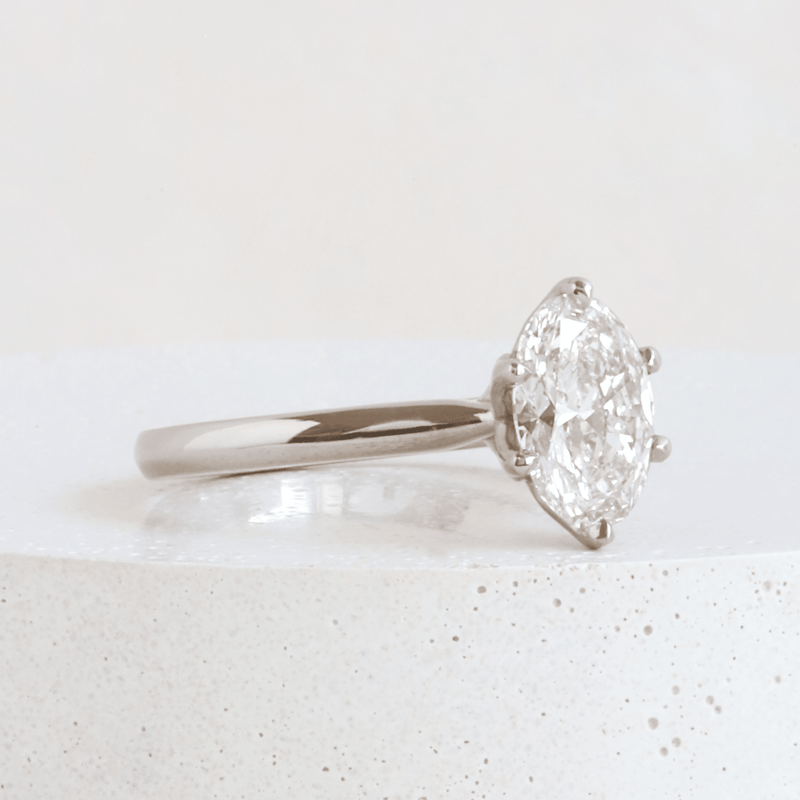Ethical Jewellery & Engagement Rings Toronto - 1.28 ct Oval Lilium 6 Prong Solitaire in White - FTJCo Fine Jewellery & Goldsmiths