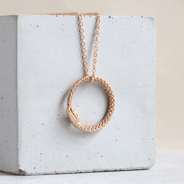 Ethical Jewellery & Engagement Rings Toronto - Parliament Ouroboros Pendant in Rose Gold - FTJCo Fine Jewellery & Goldsmiths