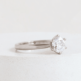 Ethical Jewellery & Engagement Rings Toronto - 0.90 ct F Lilium 6 Prong Solitaire in White - FTJCo Fine Jewellery & Goldsmiths