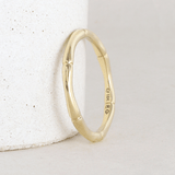 Ethical Jewellery & Engagement Rings Toronto - 2 mm Bamboo Band in Yellow Gold - FTJCo Fine Jewellery & Goldsmiths