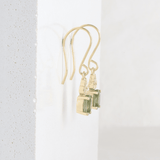 Ethical Jewellery & Engagement Rings Toronto - 2.1 tcw Green Oval Sapphire Frances Drop Earrings in Yellow - FTJCo Fine Jewellery & Goldsmiths