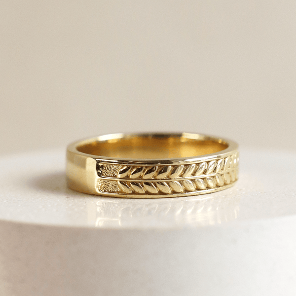 Ethical Jewellery & Engagement Rings Toronto - Ceres Wide Band in Yellow Gold - FTJCo Fine Jewellery & Goldsmiths