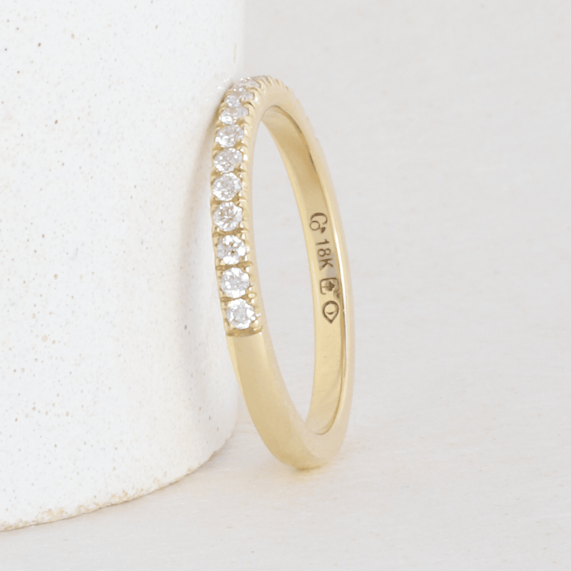 Ethical Jewellery & Engagement Rings Toronto - 2 mm Climate Neutral Lab Diamond FTJCo Stacker in Yellow - FTJCo Fine Jewellery & Goldsmiths