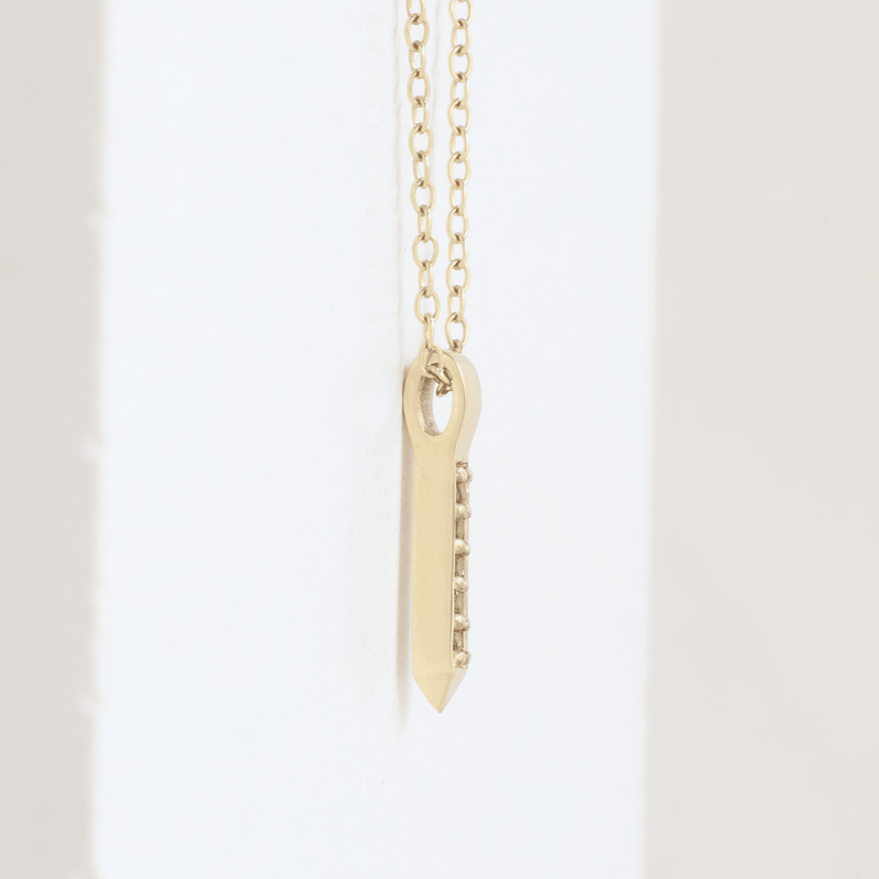 Ethical Jewellery & Engagement Rings Toronto - Alexandrite (June) Quill Pendant in Yellow Gold - FTJCo Fine Jewellery & Goldsmiths