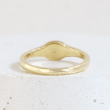 Ethical Jewellery & Engagement Rings Toronto - Petite Signet Ring with Star Engraving in Yellow Gold - FTJCo Fine Jewellery & Goldsmiths
