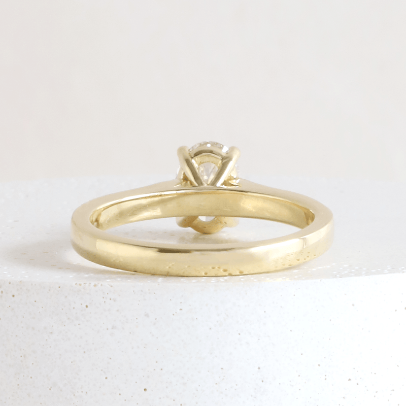 Ethical Jewellery & Engagement Rings Toronto - 0.78 ct K Oval Love Note with Milgrain in Yellow Gold - FTJCo Fine Jewellery & Goldsmiths