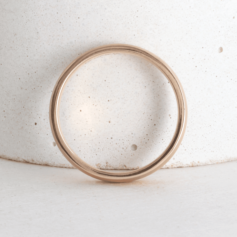 Ethical Jewellery & Engagement Rings Toronto - Satin Finish 4 mm Low Dome Band in Rose - FTJCo Fine Jewellery & Goldsmiths